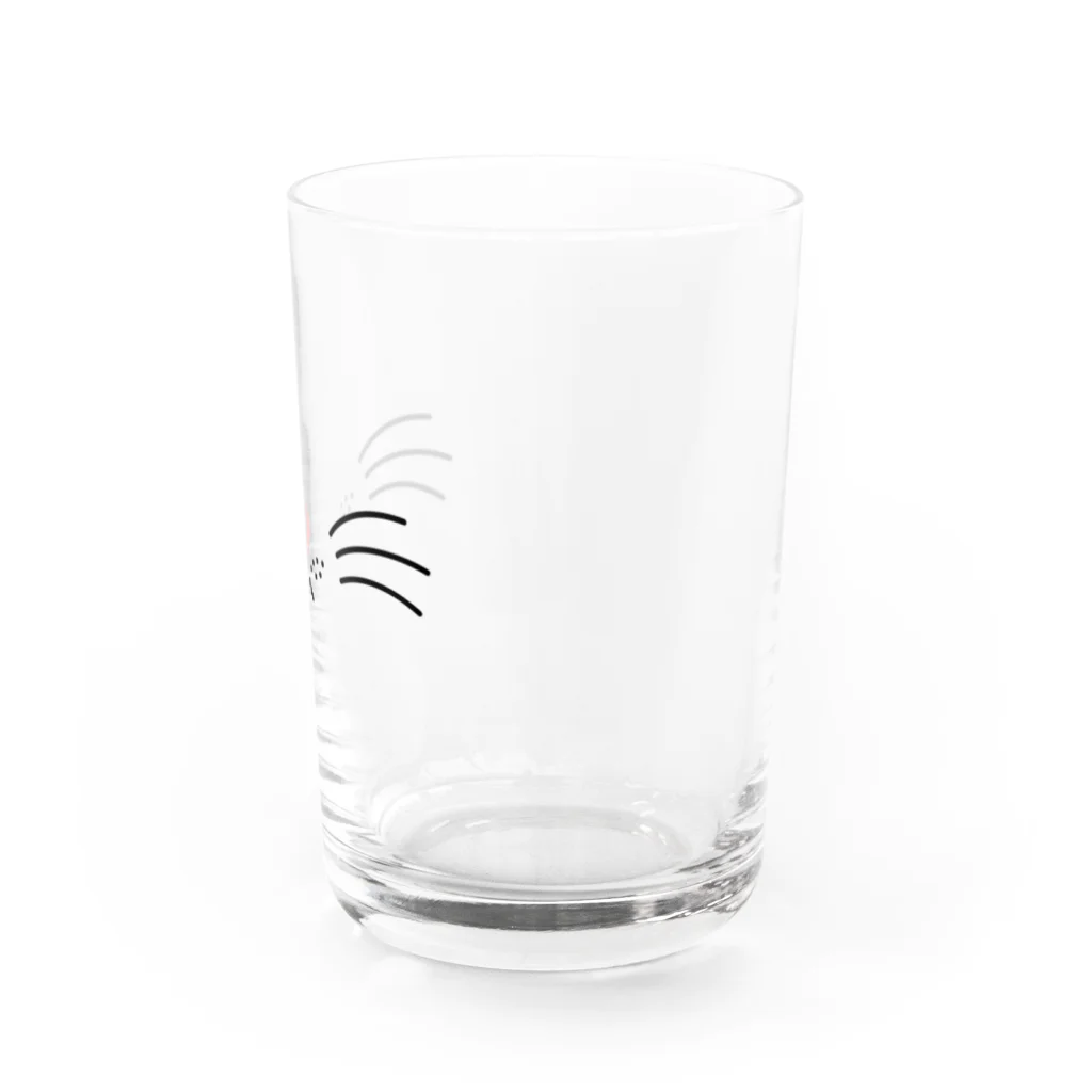 あにまるマスクのシンプルでかわいい猫の顔01 Water Glass :right