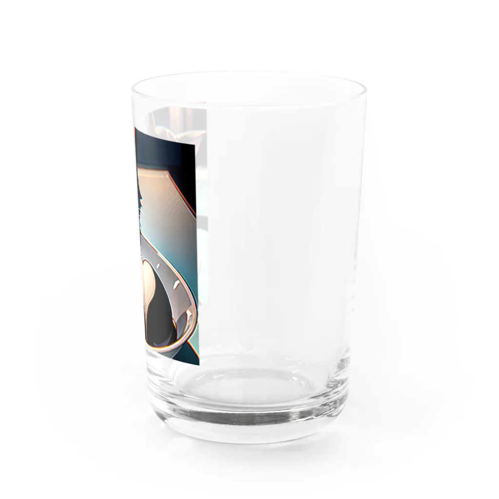 黒猫と珈琲のバレンタインに黒猫のチョコレートボムはいかが？ Water Glass :right