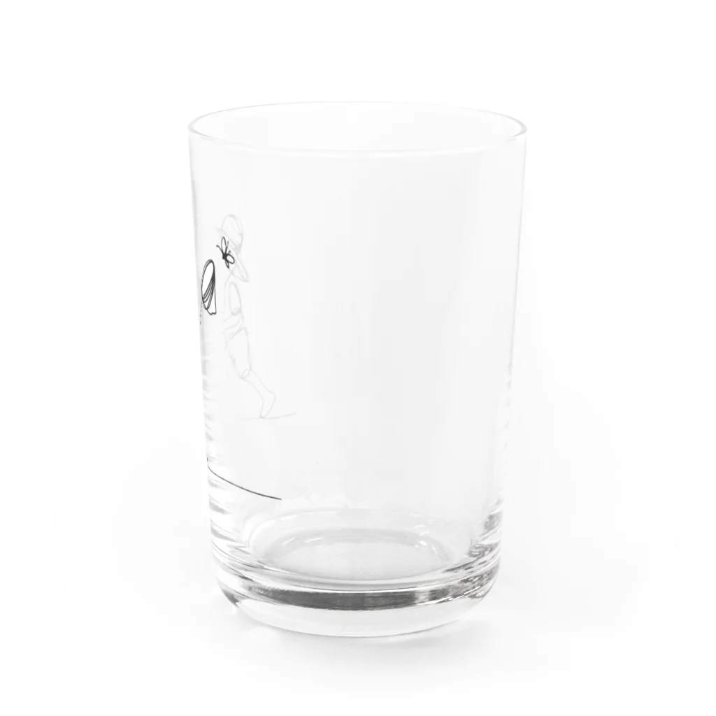 Colorful Canvasの虫とり網を持った少年 Water Glass :right