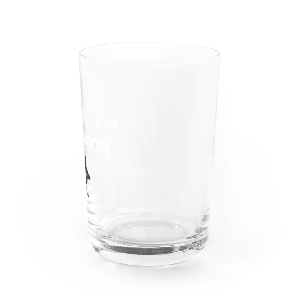 コチ(ボストンテリア)の小物用:ボストンテリア(HOWL at the MOON ロゴ)[v2.8k] Water Glass :right