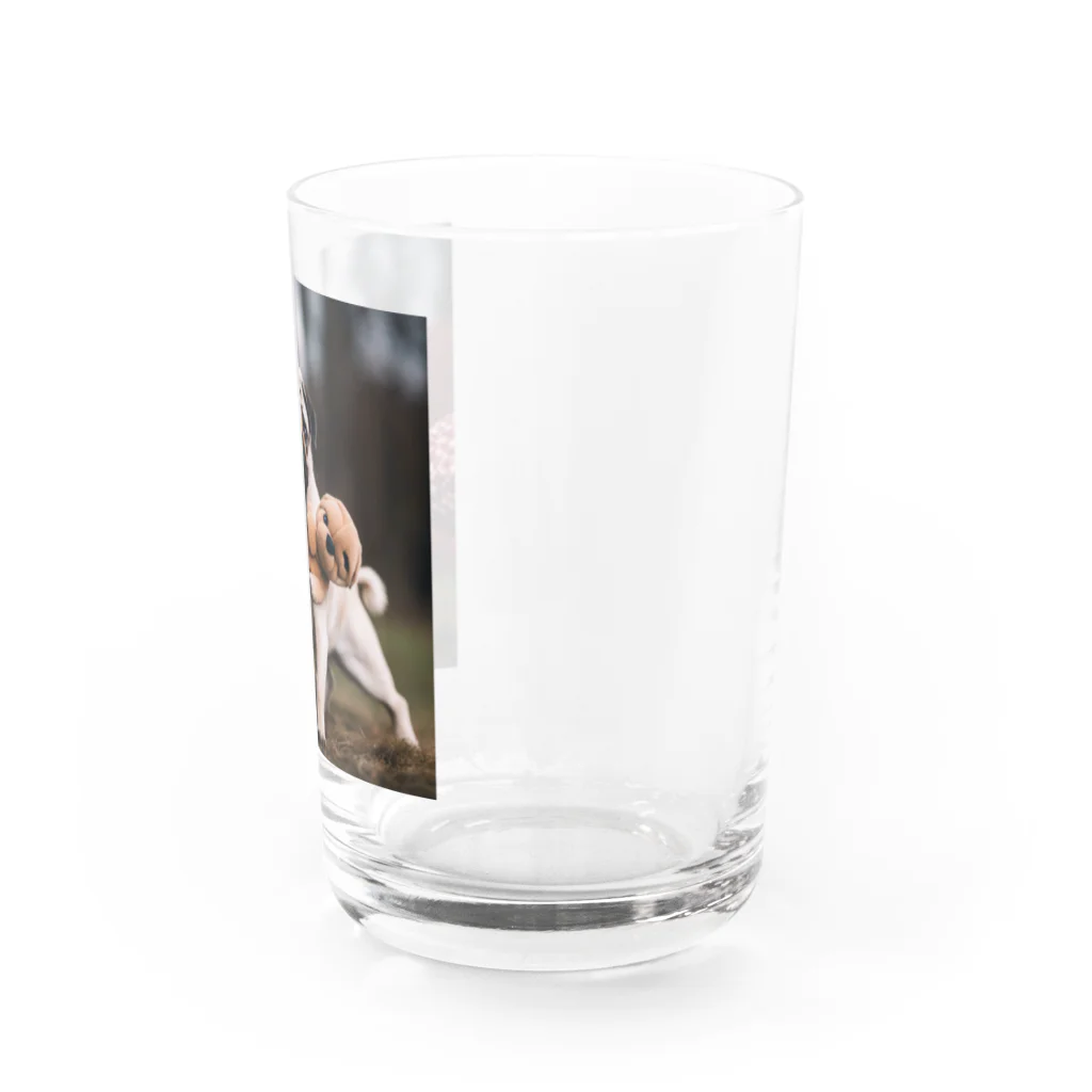 ODDS-345のぬいぐるみと格闘するパグ Water Glass :right