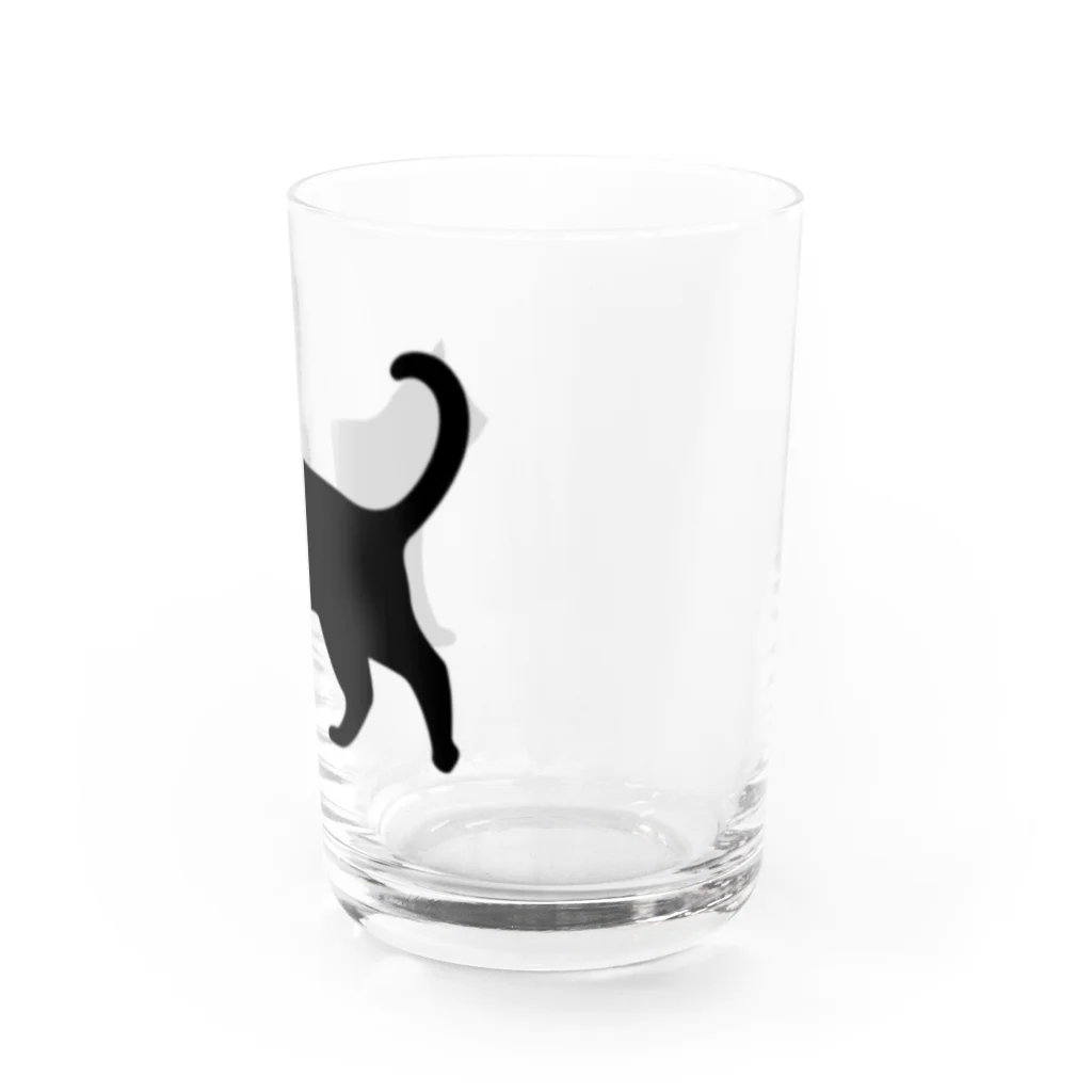 Teatime ティータイムの黒猫は見ていた　ねこ Water Glass :right
