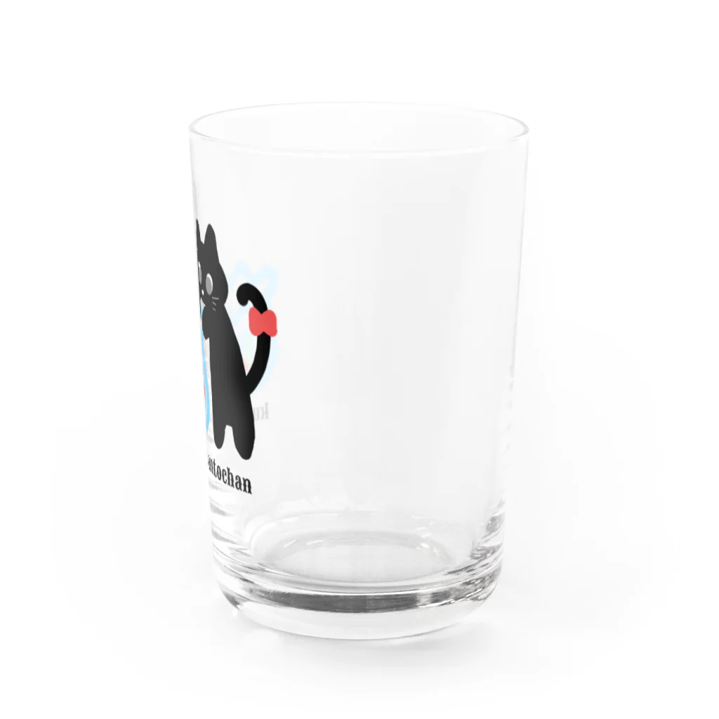 黒猫たんとちゃんの黒猫たんとちゃん Water Glass :right