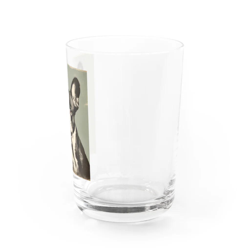 katamimi_ns_kawashimaのヴィンテージ風フレンチブルドッグ Water Glass :right