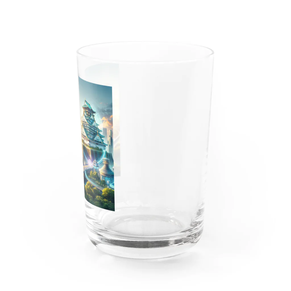 戦国時代マニアの明るい未来を予感させる大阪城 Water Glass :right