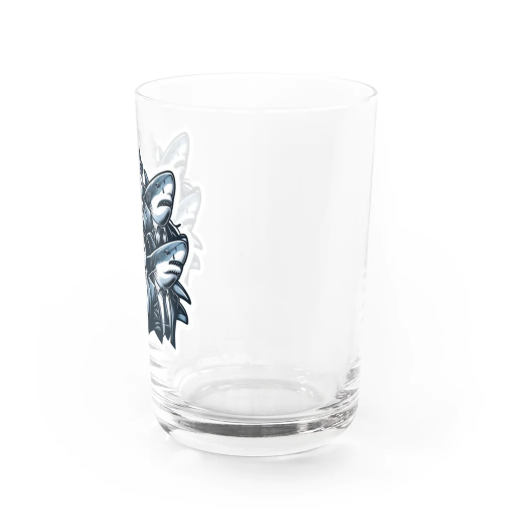 パンダマンのサメギャング Water Glass :right