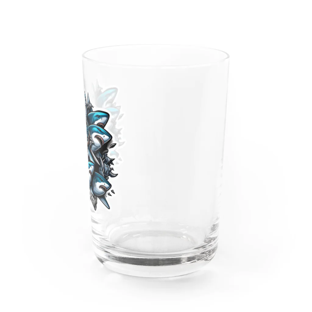 パンダマンのサメの兄弟記念写真 Water Glass :right