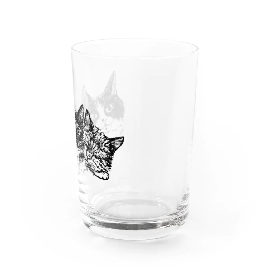 サビネコよもぎの仲良し３匹 Water Glass :right