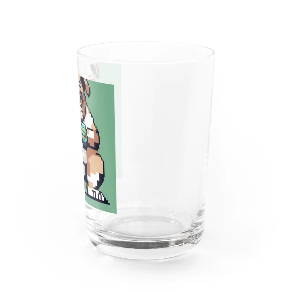 barisukaのゲーム中毒のブルドッグ Water Glass :right