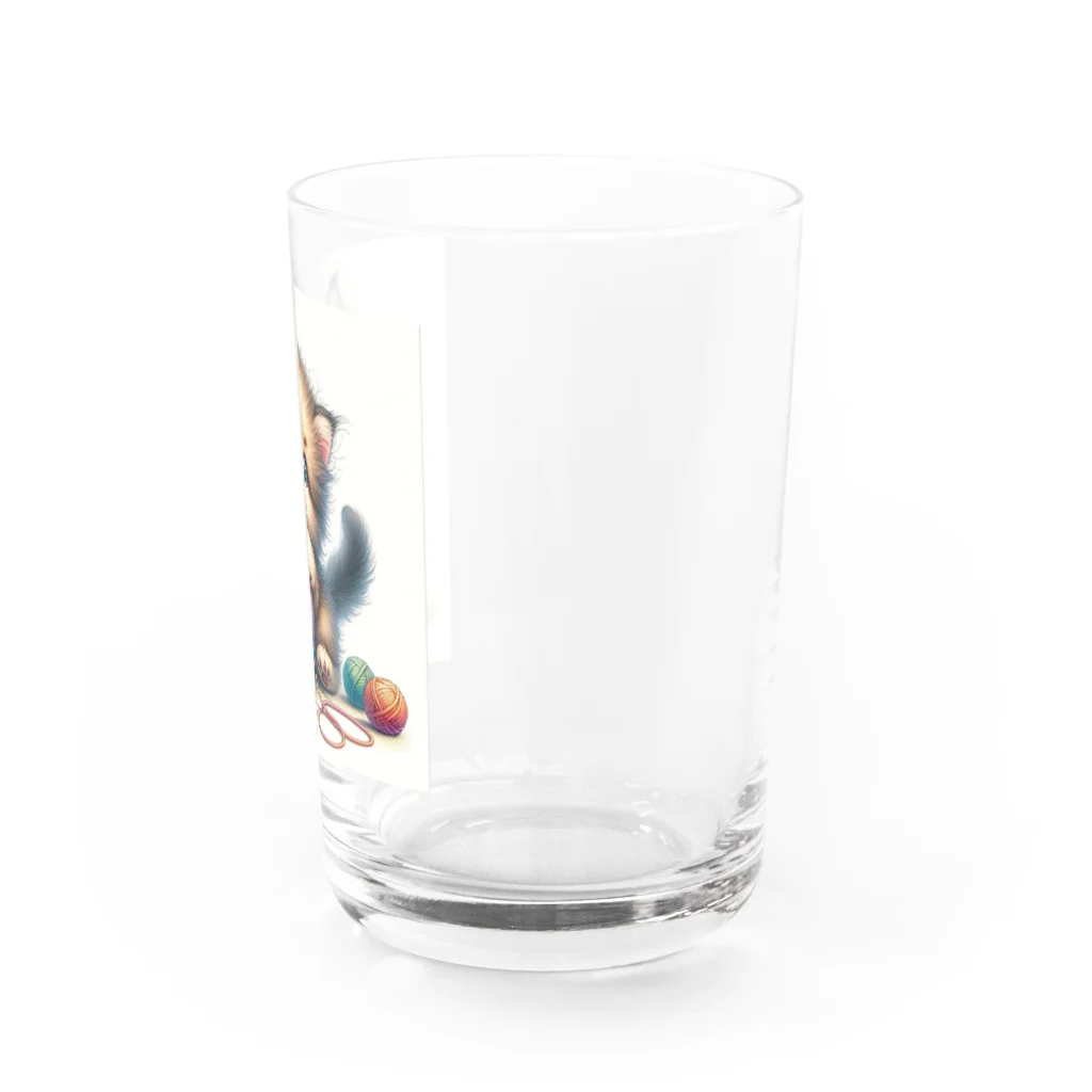 子猫カーニバルの子猫　イラスト Water Glass :right