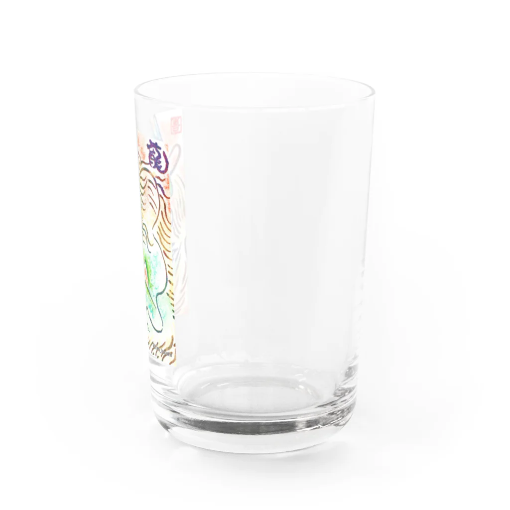 Asahi@水墨画アートの開運🐉 Water Glass :right