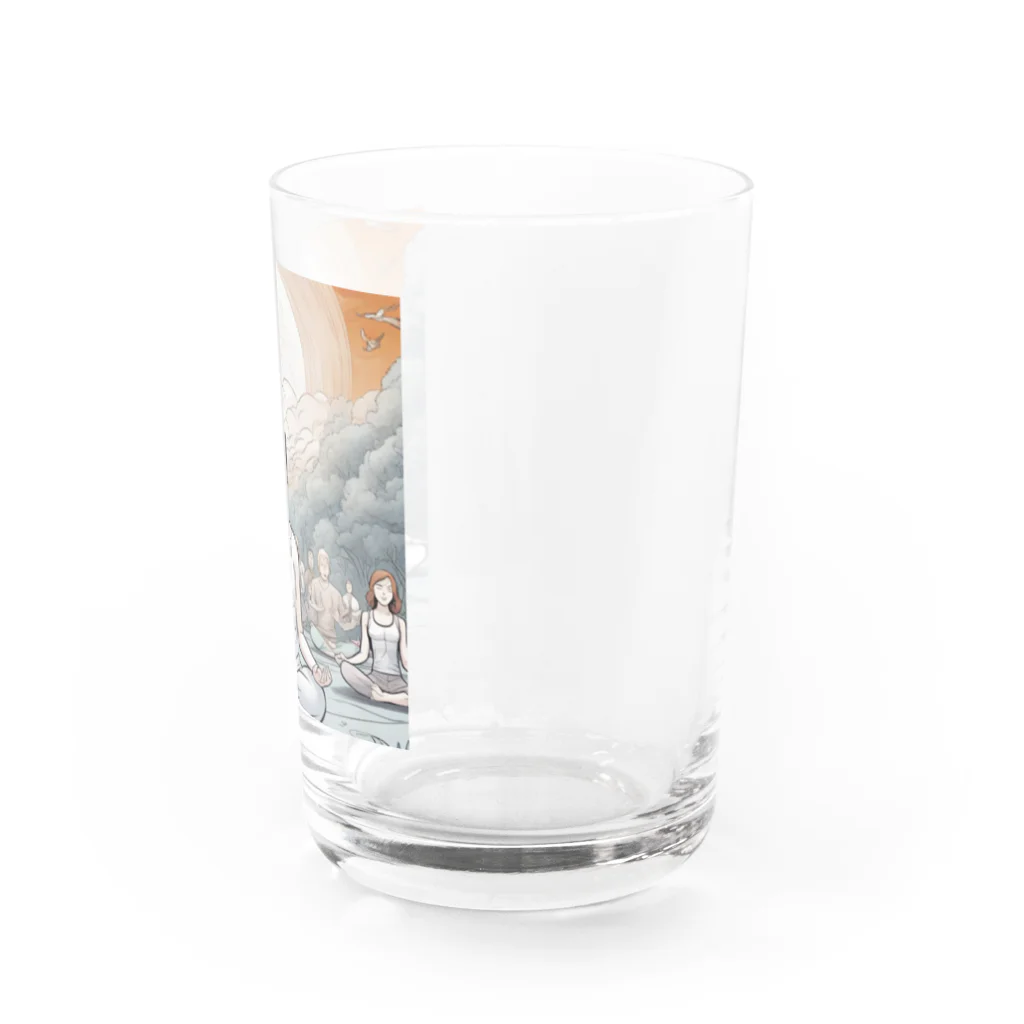 love MONSTERのヨガさん Water Glass :right