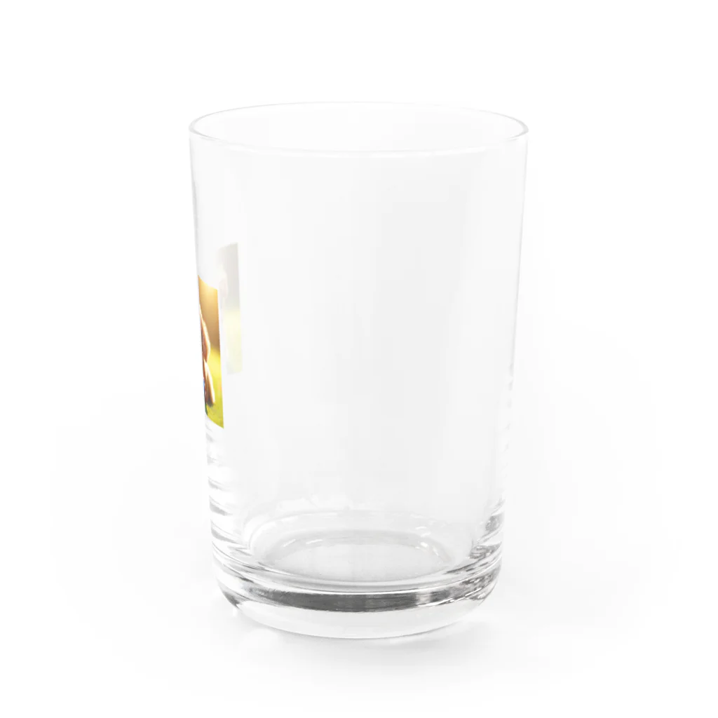 kaakanchan7のトイプードルのさんちゃん遊び疲れた Water Glass :right