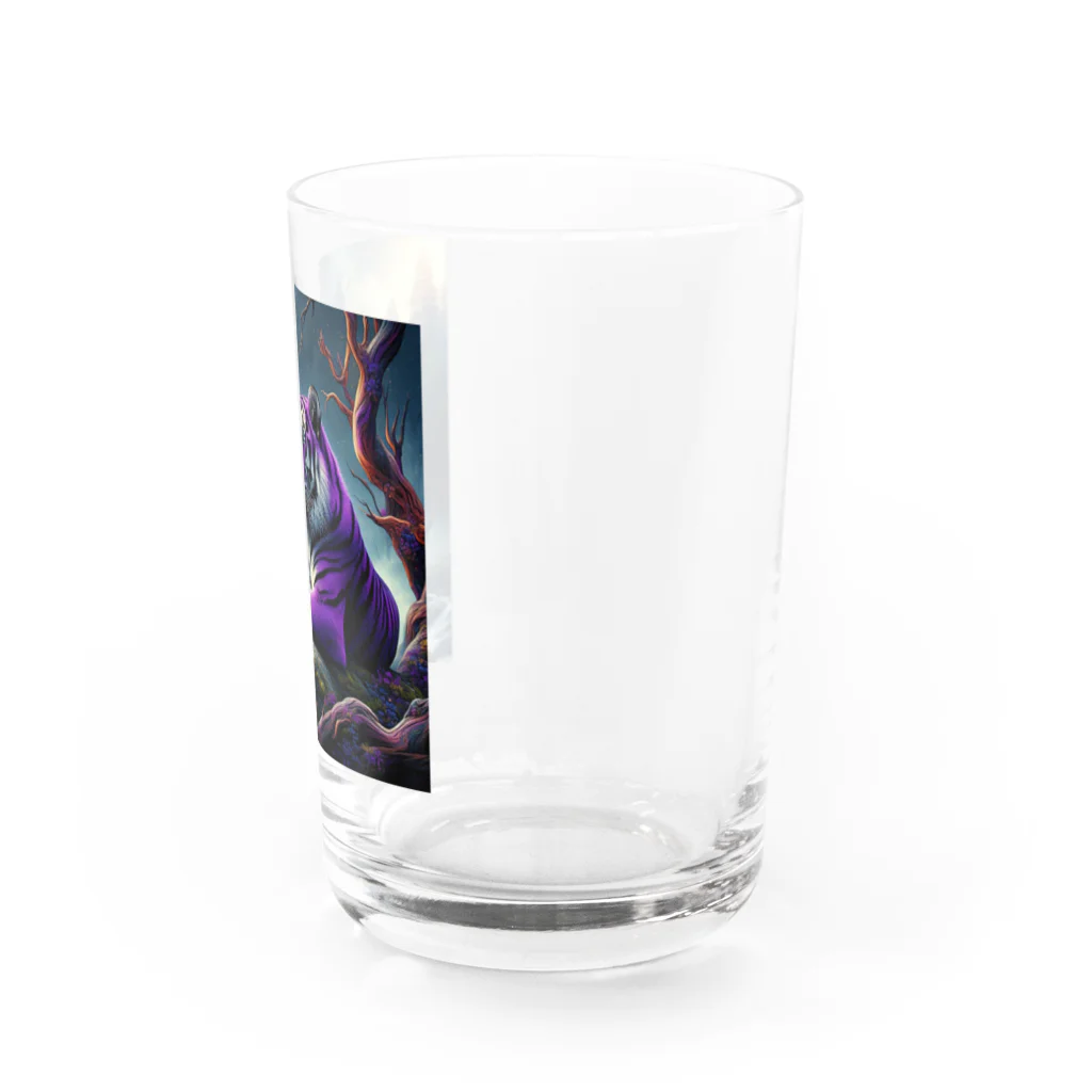 Motidukiの 紫色なトラ Water Glass :right