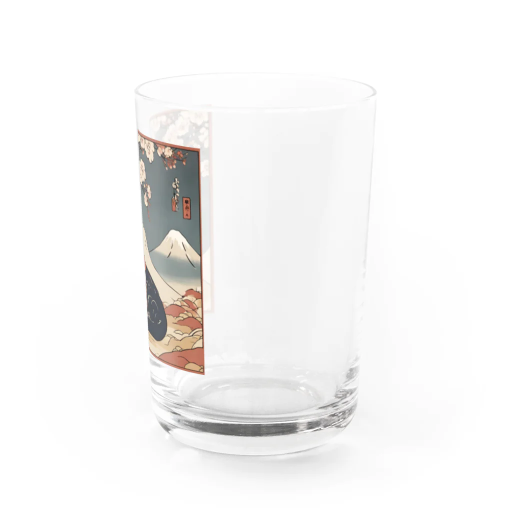 にゃんこグッズのにゃんこ浮世絵ニャン🎵 Water Glass :right