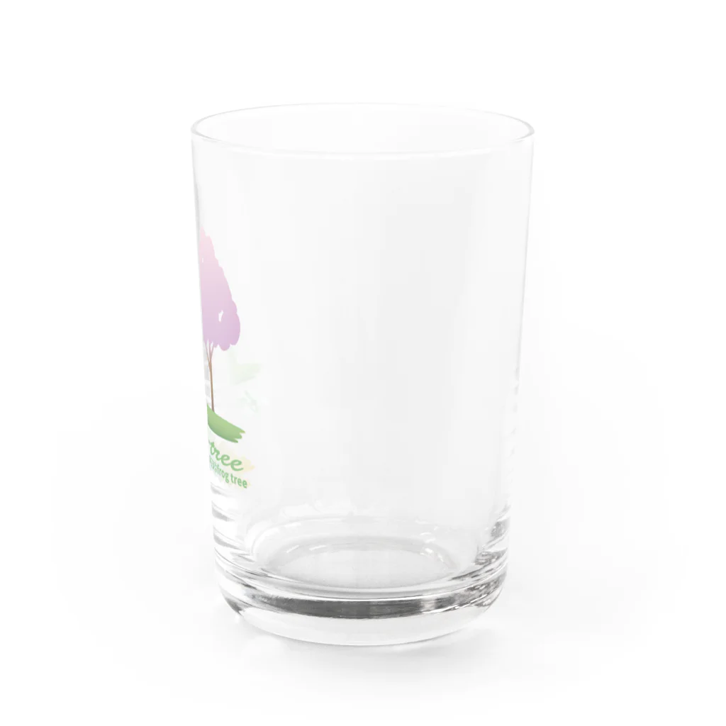 カエルの木の「カエルの木」のロゴマーク（春） Water Glass :right