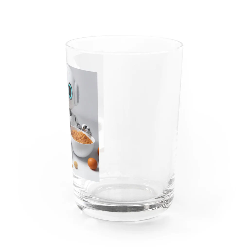 d-design-labのごはん食べてるロボ Water Glass :right