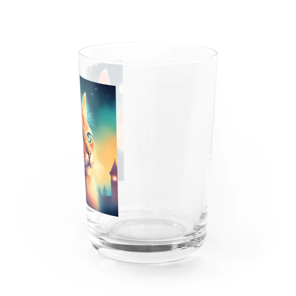 ロマンティックの何かを眺める猫のグッズ Water Glass :right