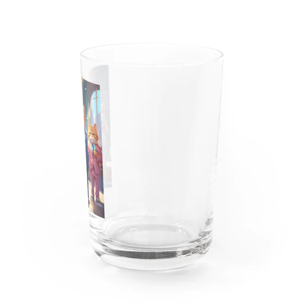 ハミガキマーケットのスーツ歯磨きネコ Water Glass :right