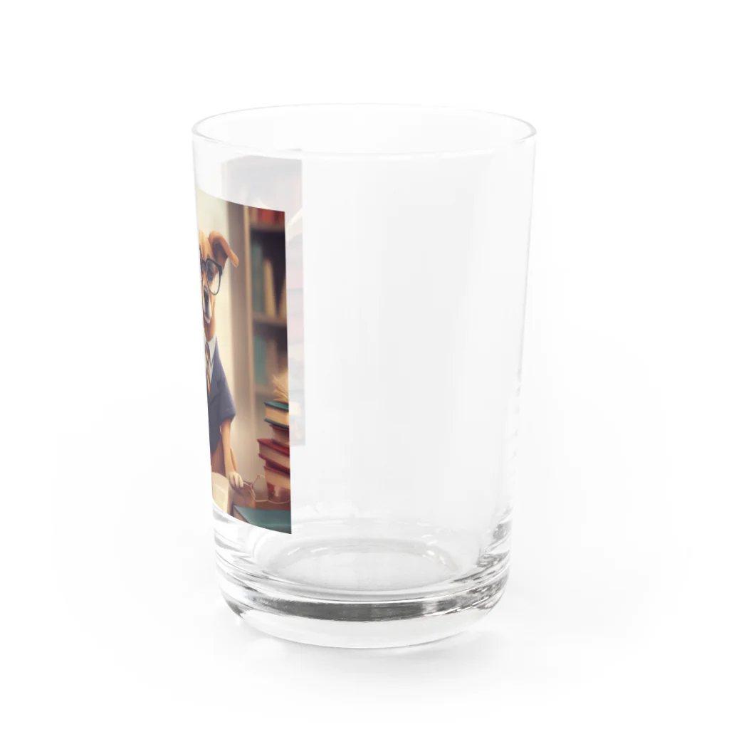 me-tooの知識欲旺盛なわんちゃん Water Glass :right