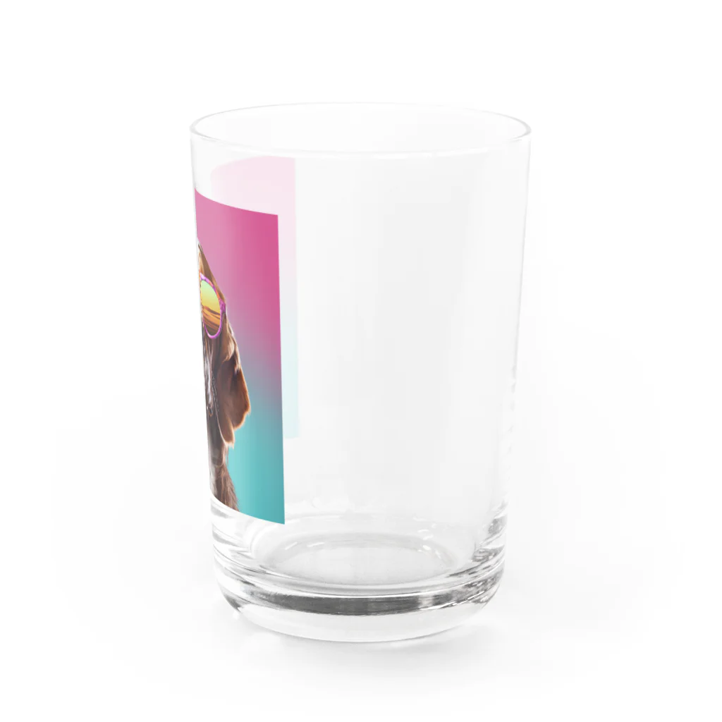 AQUAMETAVERSEのサングラスをかけた、かわいい犬 Marsa 106 Water Glass :right