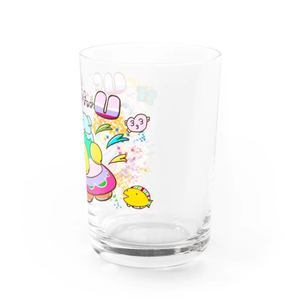 まるちょ屋のUFO for U（未確認飛行物体をあなたに。）　背景プラス Water Glass :right