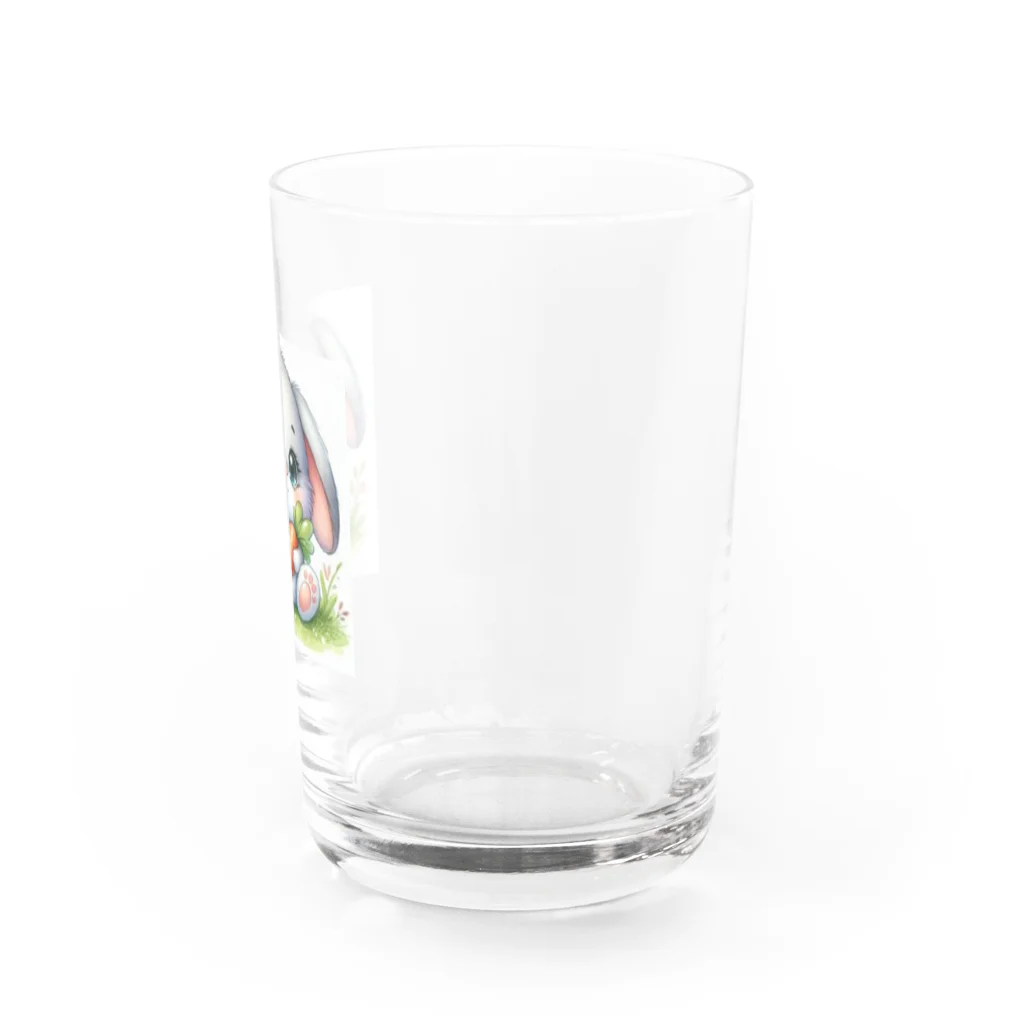 ぷっくりショップのうさかわいい Water Glass :right