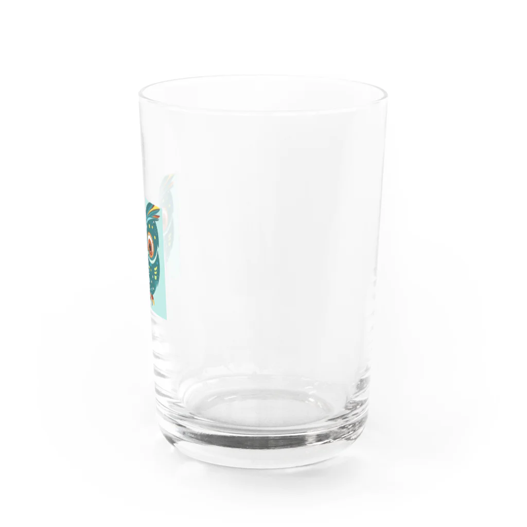 gabliel.のおしゃれなフクロウ Water Glass :right