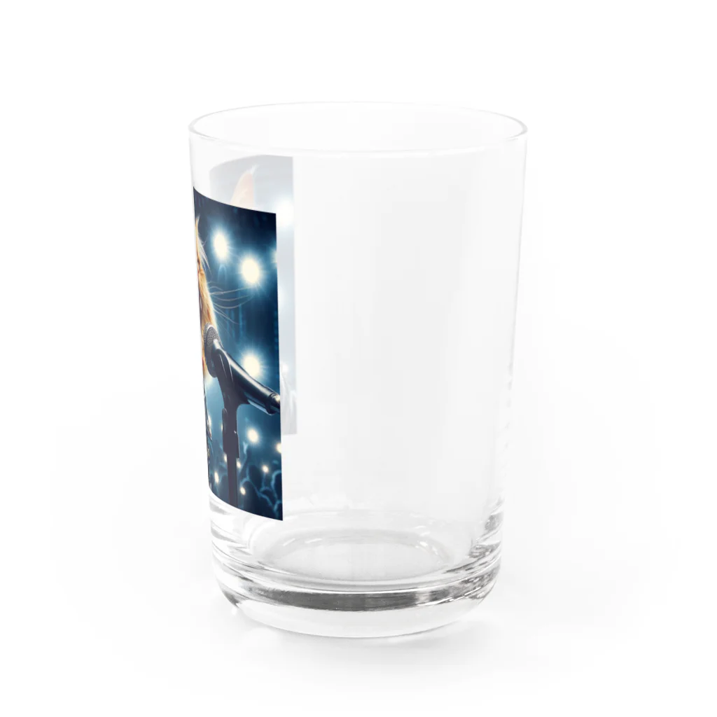 adarahのヘビメタシャウト猫 Water Glass :right