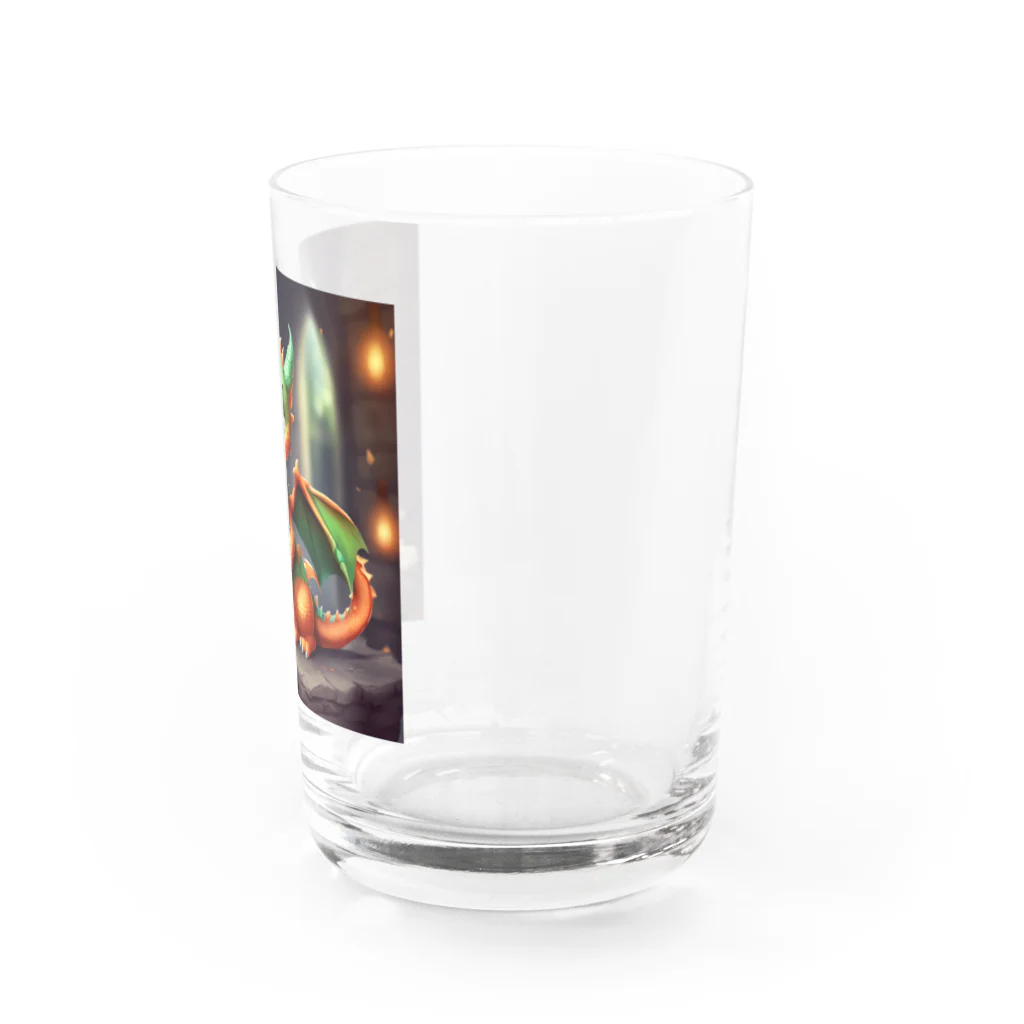 supportの可愛い金運上昇竜 Water Glass :right