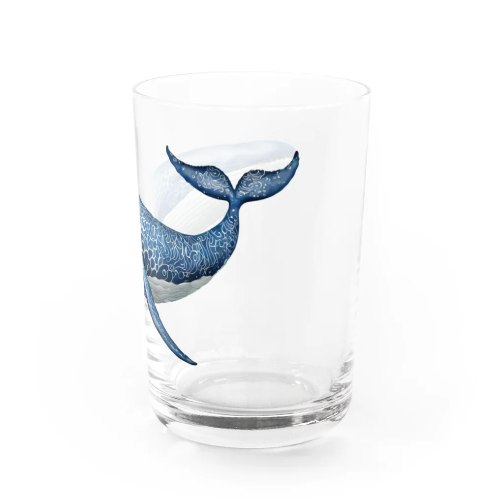まみおデザインのwhale of a time　素晴らしい時 Water Glass :right