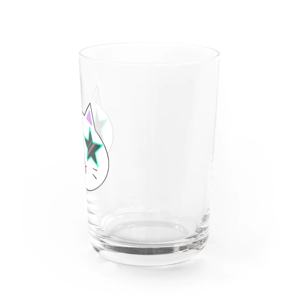 2D&3D「H.S」Storeのちょいパリピにゃんこ Water Glass :right