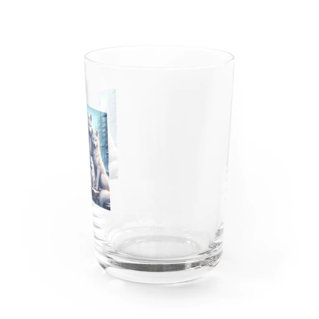 SWQAのオオカミファミリー Water Glass :right