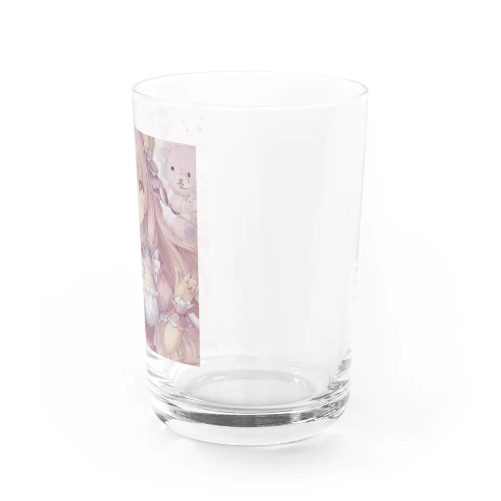 くま好きのおみせ🧸🌷︎のくま耳つけたかわいい子 Water Glass :right