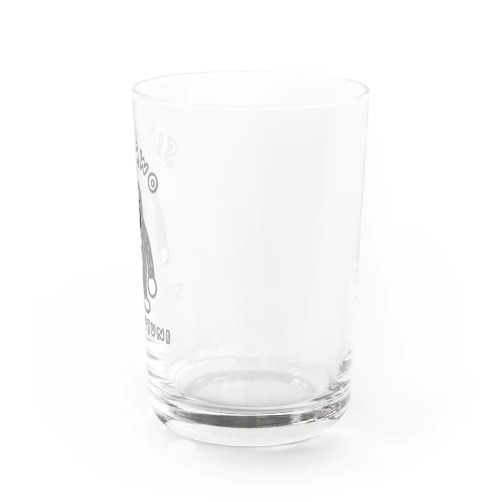 ゴルフバカイラストレーター野村タケオのNOM SHOPのシバヲタイセツニ Water Glass :right