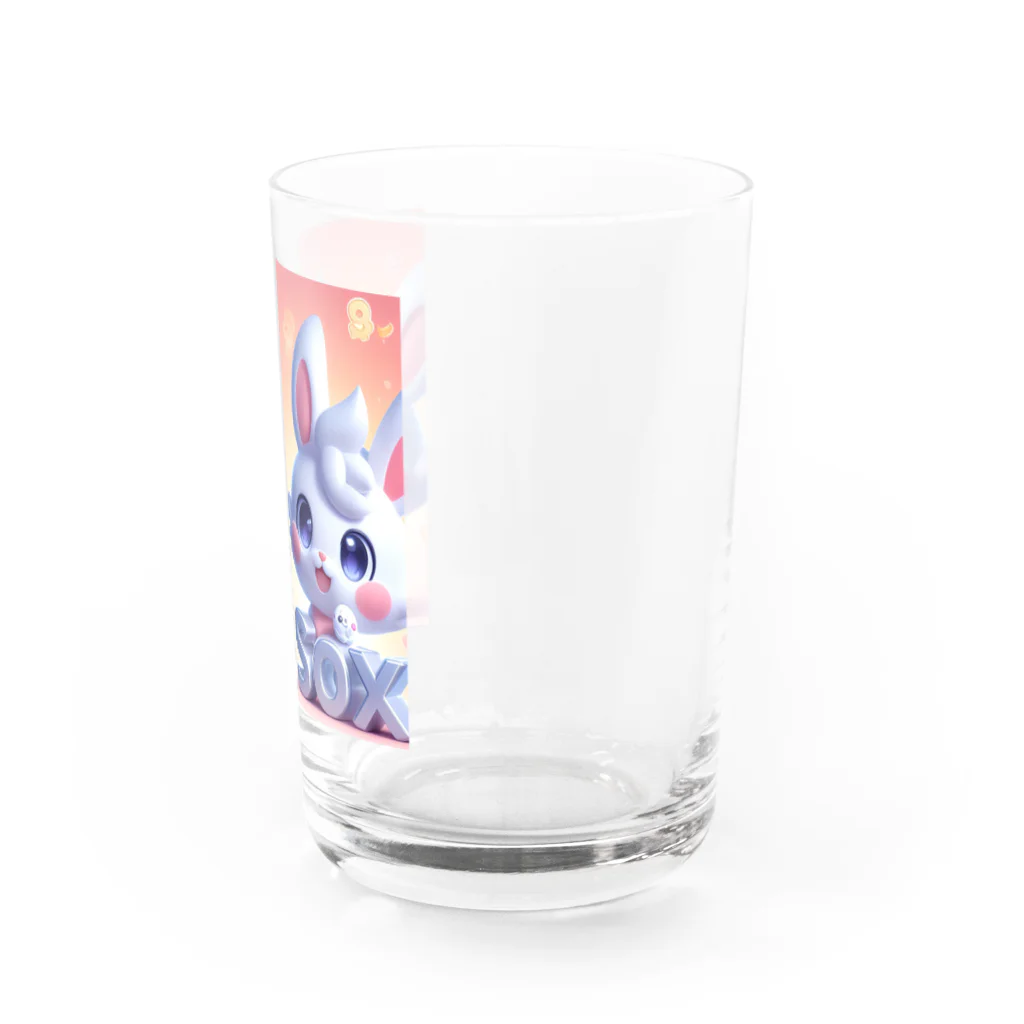 Bunny RingのSOXLくん and SOXちゃん Water Glass :right