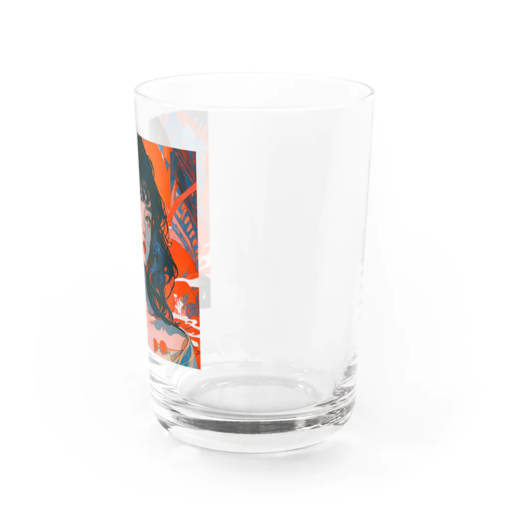 私の考える世界の独特な色彩画　鮮やかな女性 Water Glass :right