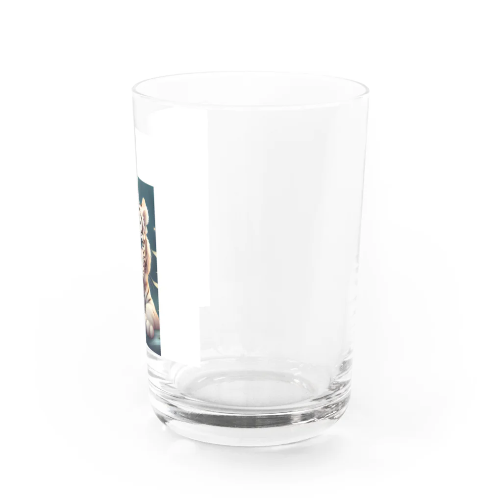 rentorataの可愛いホワイトタイガー Water Glass :right