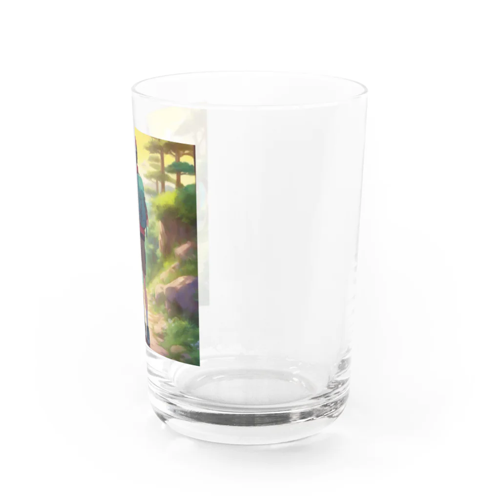 にこにこアニマルズ🐶のチワワと夕焼け散歩 Water Glass :right