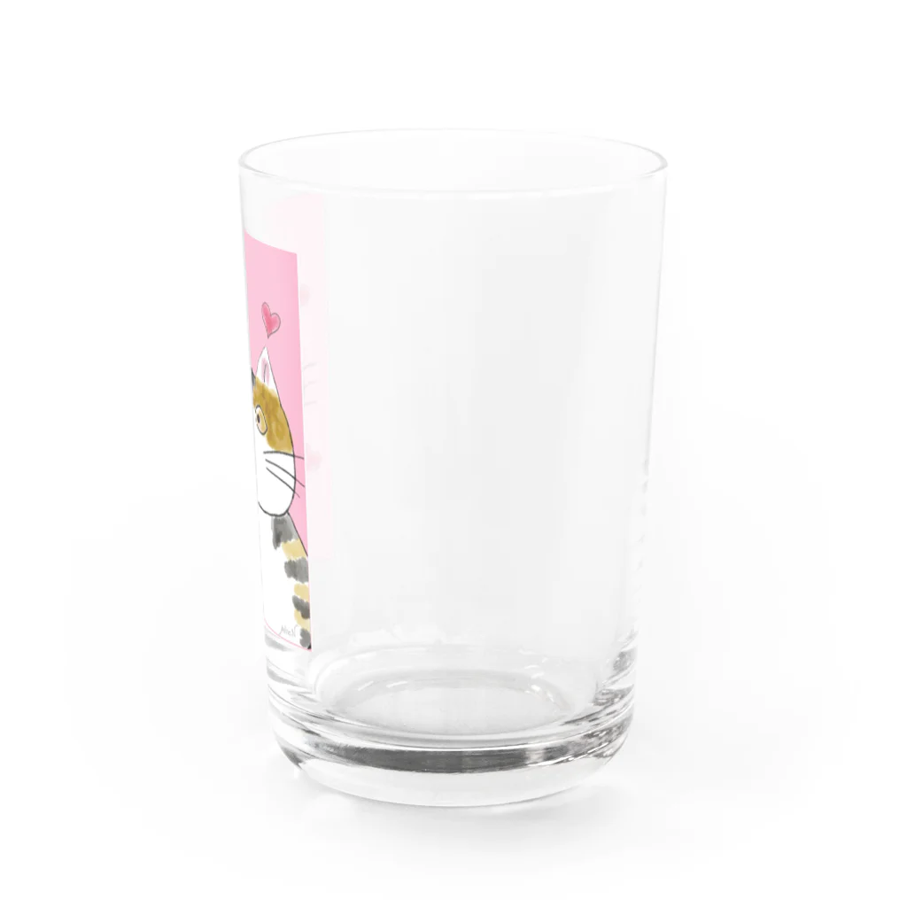 MIe-styleのみぃにゃんハートに囲まれて Water Glass :right
