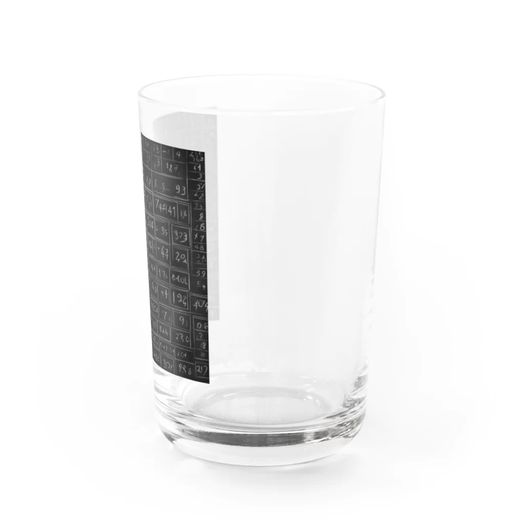 Isaiah_AI_Designの黒板の数字 Water Glass :right