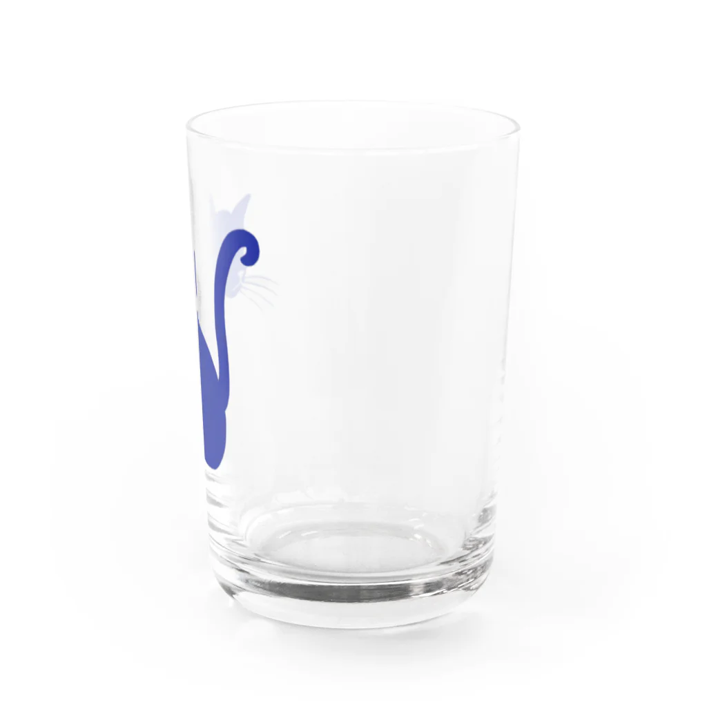 MEGROOVEのシルエットにゃん🐱 Water Glass :right