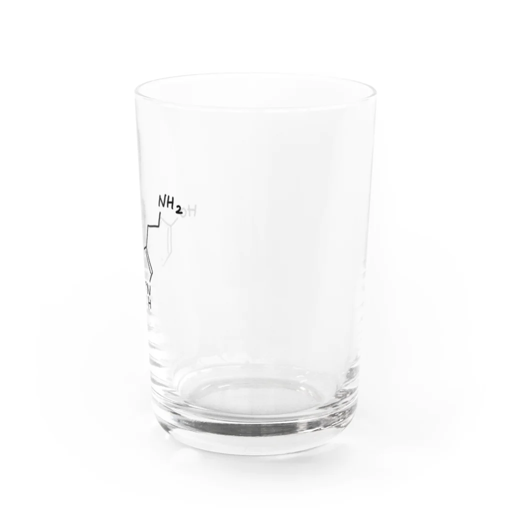 シンプルなケミカルたち。の精神安定 セロトニン（ブラック）Serotonin（Black） Water Glass :right