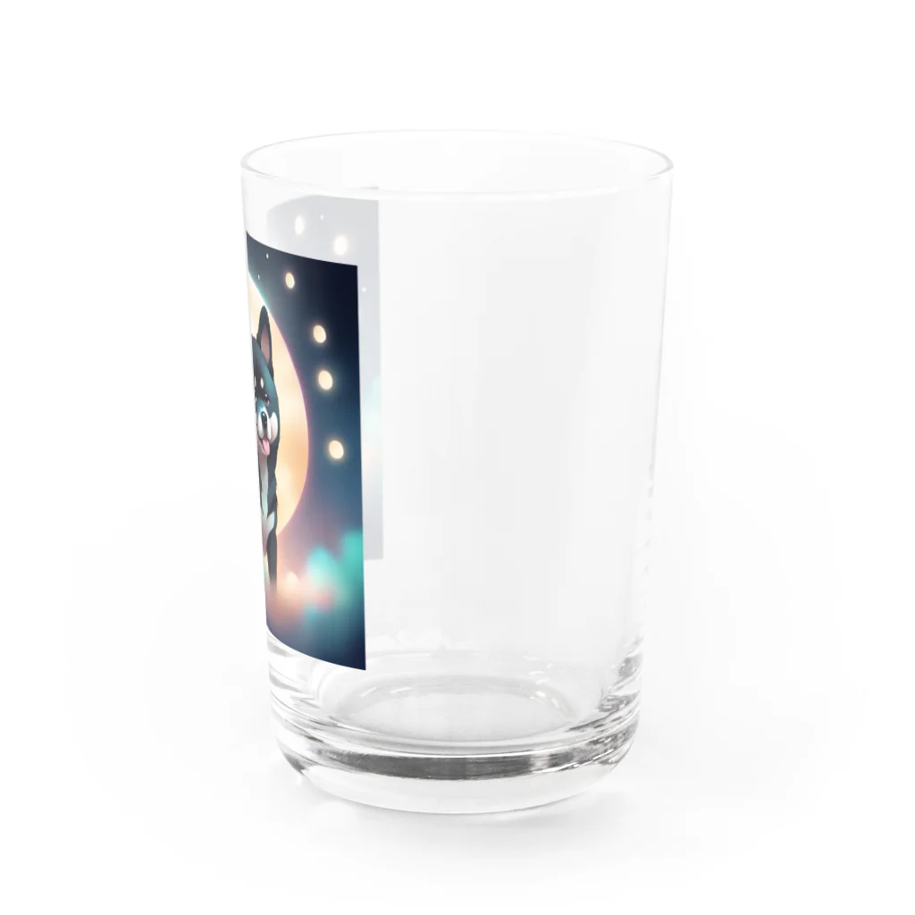 booska810のかわいい黒柴ちゃん Water Glass :right