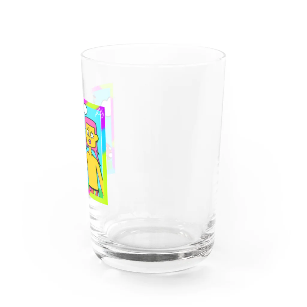 角刈りウルフﾁｬﾝの角刈りウルフちゃん Water Glass :right