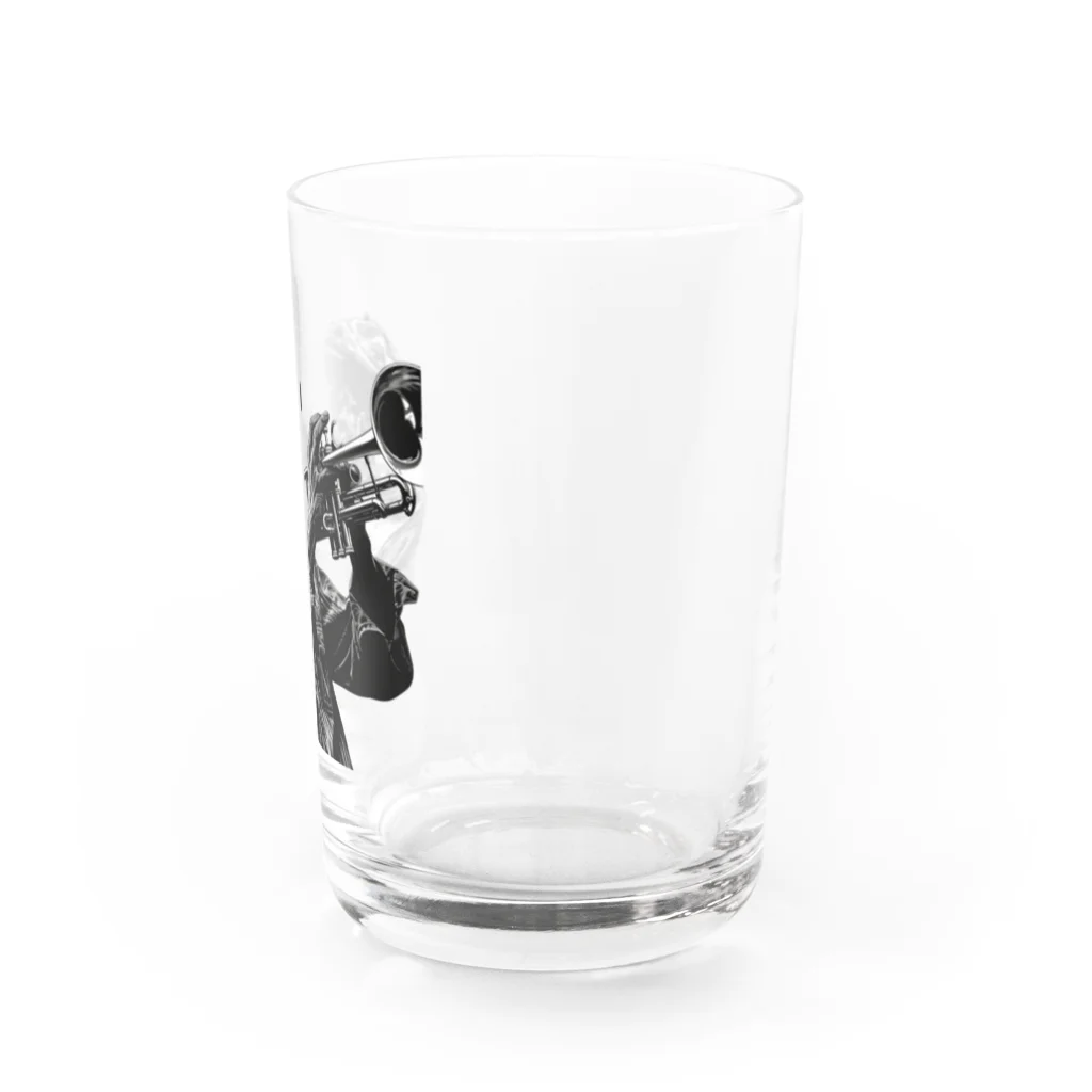 MistyStarkの黒人のトランぺッター Water Glass :right