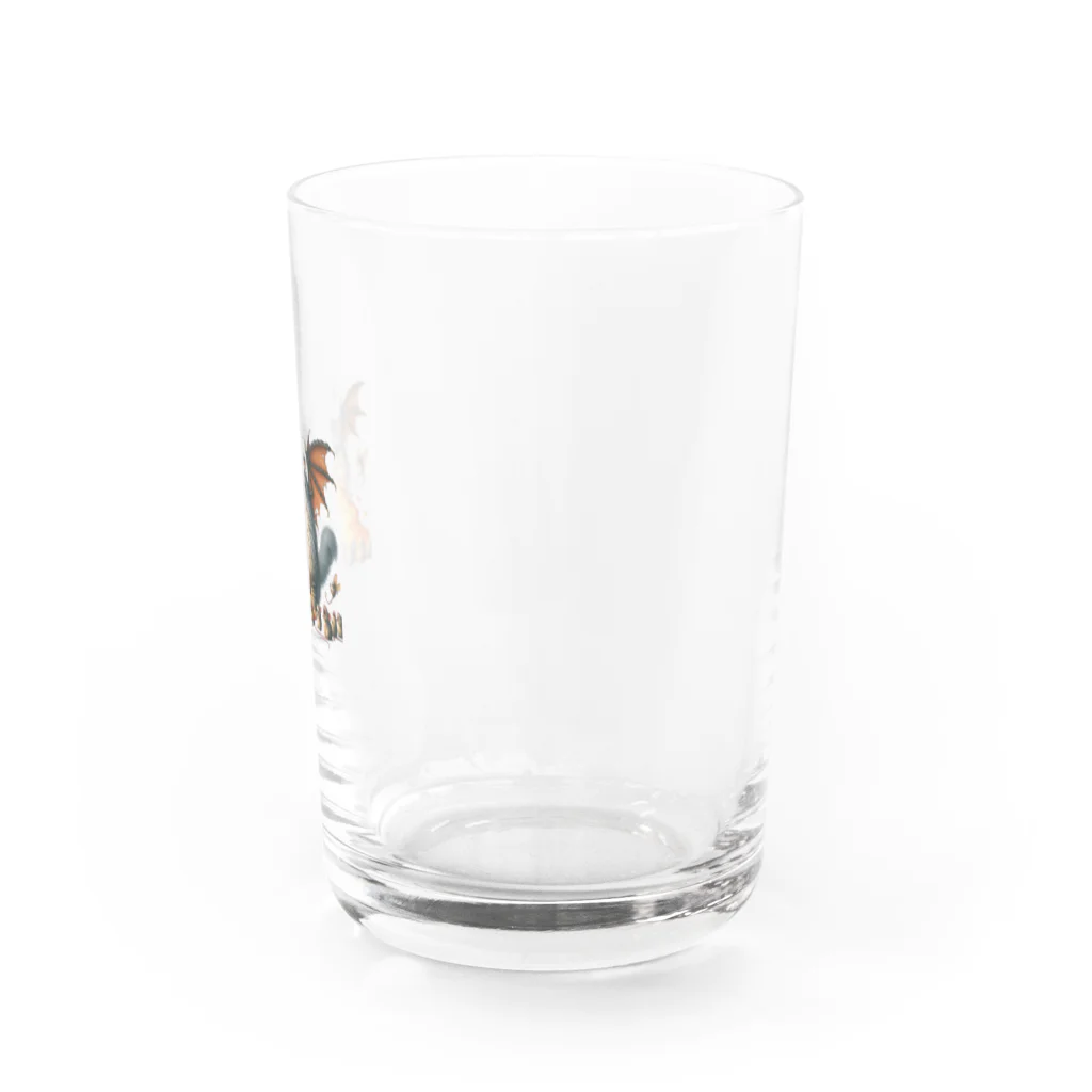 nekodoragonのブサカワ！火噴き猫ドラゴン　背景透過ver Water Glass :right