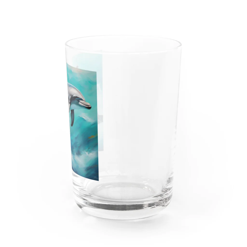 sora377の水中のバレリーナ、イルカ Water Glass :right