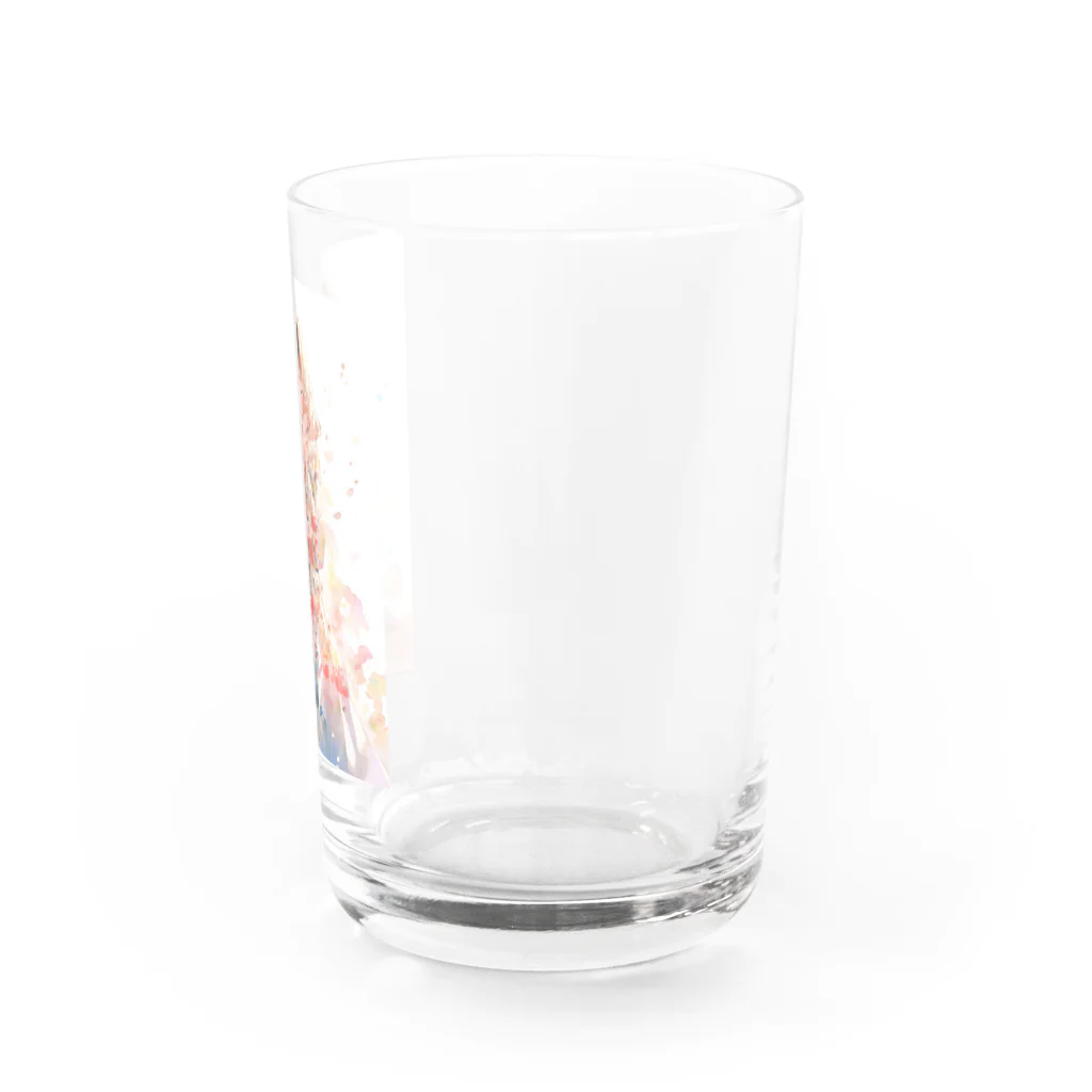 AQUAMETAVERSEの花柄模様の服を着た女性　なでしこ1478 Water Glass :right