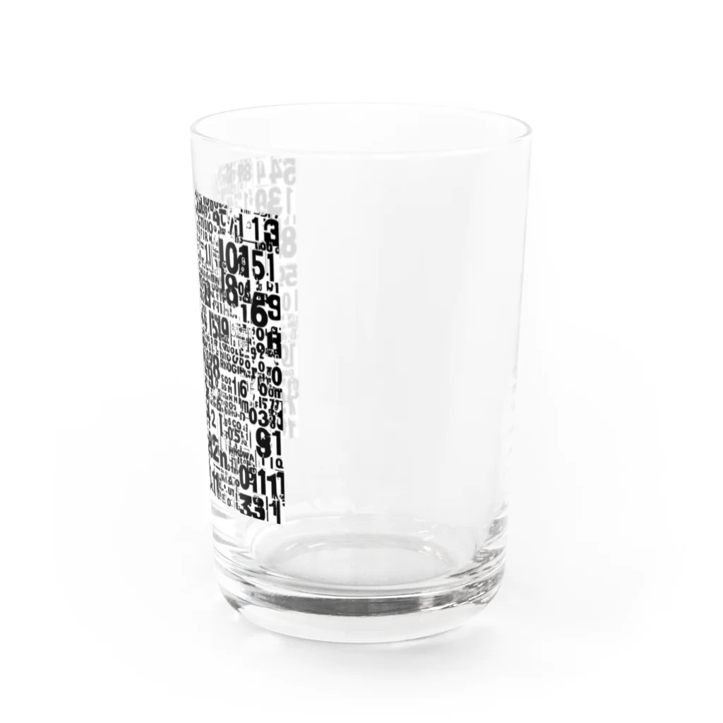 MEGROOVEの数字アート Water Glass :right